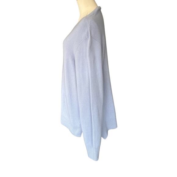 The Row Ellet Cashmere Wool Knit Crewneck Sweater Pastel Blue Size Large NWT - Picture 3 of 9